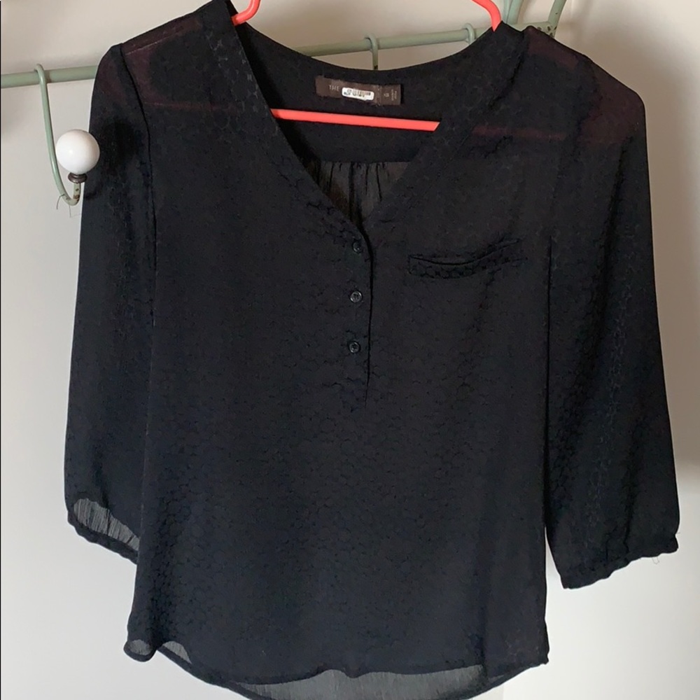 The Limited Sheer Black Top